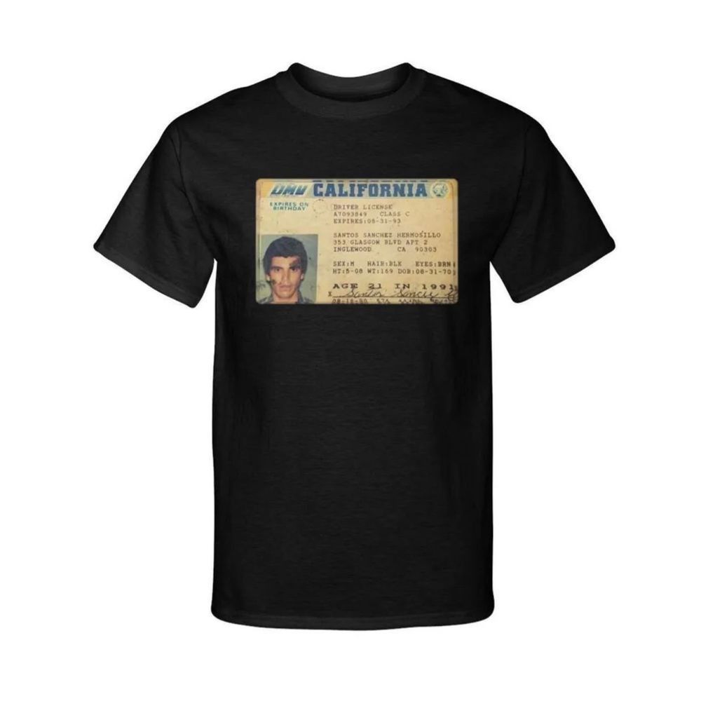 Chalino Sanchez California Drivers License CDL Graphic Style Shirt Tee T-Shirt